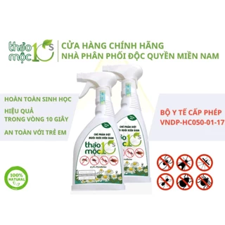 [ 2 Chai] Bình Xịt Diệt Ruồi, Muỗi, Kiến, Gián, Mối (Diệt côn trùng) - Thảo Mộc 10s 100% Sinh Học An Toàn | Chai 500ml