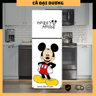 Decal dán Tủ Lạnh mẫu MICKEY TRẮNG chất liệu cao cấp