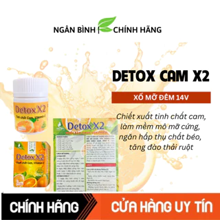 DETOX X2 - Tinh chất cam , vitamin C, Viên xổ mỡ- giảm mỡ bụng đùi chính hãng NGÂN BÌNHụng