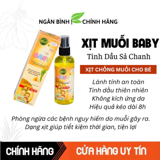 Xịt muỗi an toàn cho bé chiết xuất từ tinh dầu sả chanh chai 100ml dạng xịt