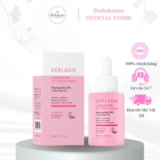 Serum Niacinamide 20% Derladie Giảm Mụn, Mờ Thâm Đỏ Derladie Laboratoire Pore Tightening Ampoule 30ml Duduhouse