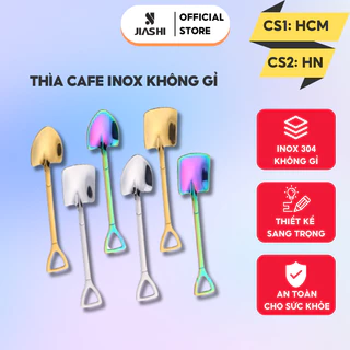 Thìa cafe Inox 304 Jiashi nhiều màu pha trà, ăn bánh kem, tráng miệng phủ bóng sang trọng MTC03