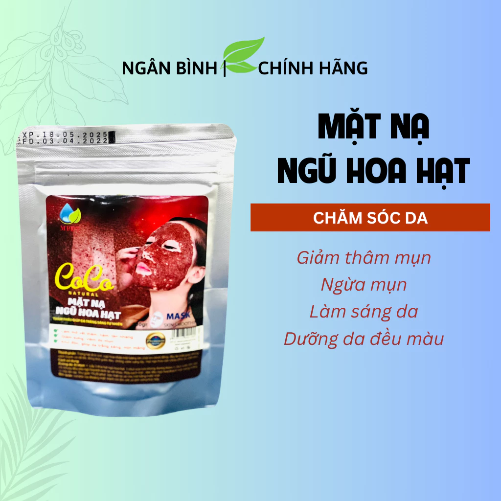 100gr Bột Ngũ Hoa Hạt Nguyên Chất Đắp Mặt Nạ Ngăn Ngừa Mụn