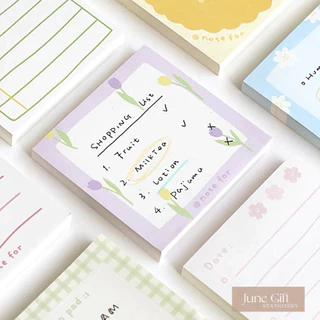 Set 100 giấy note, giấy ghi chú họa tiết xinh xắn màu pastel