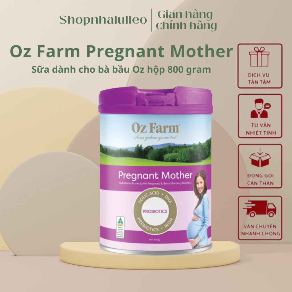 Sữa bầu Oz Farm mẫu mới hàng Úc hộp 800 gram