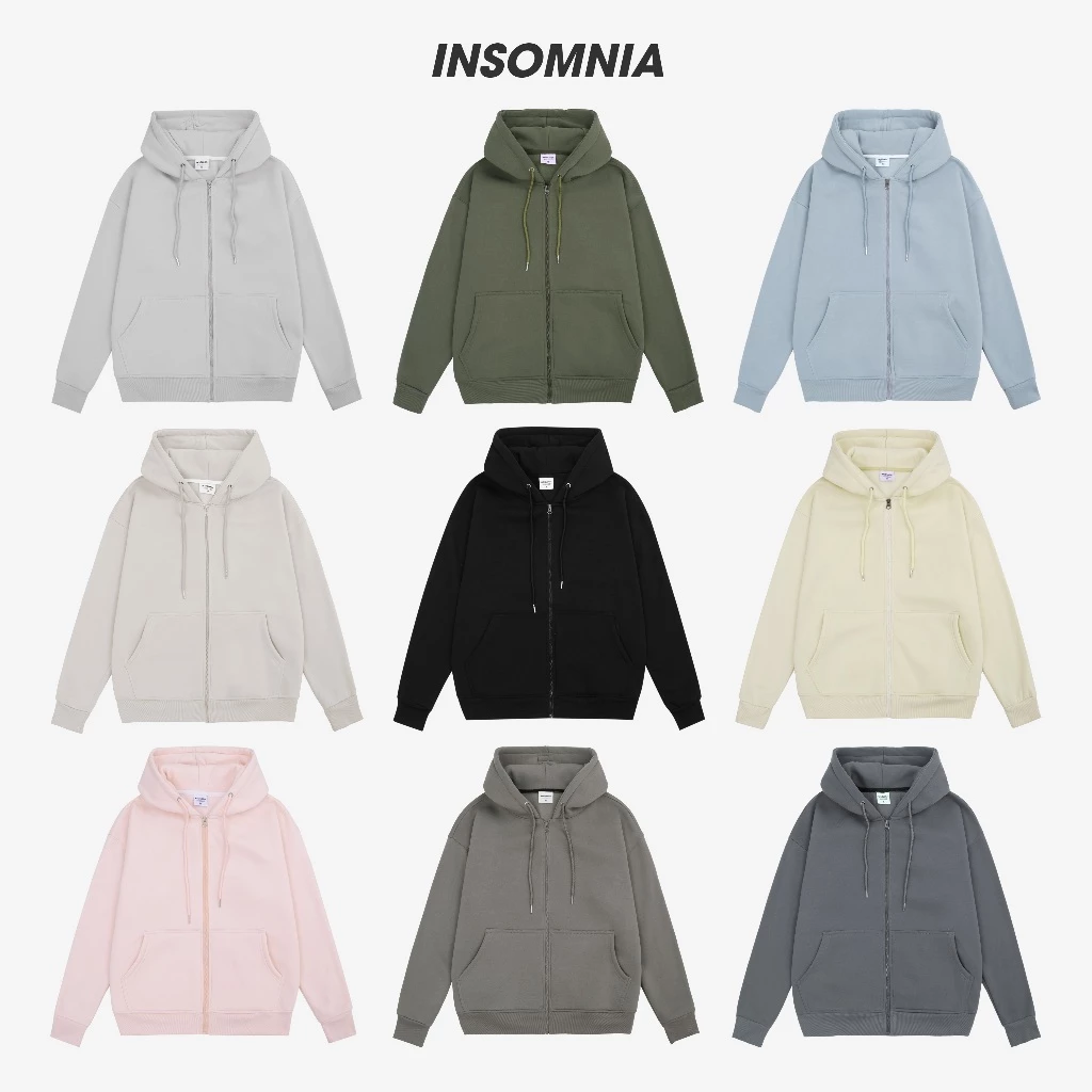 Áo Hoodie Zip INSOMNIA Local Brand Unisex "LOGO TAG" - HD002