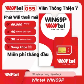 SIM 4G Wintel WIN69 WIN69P👉 tỷ Gb data không giới hạn