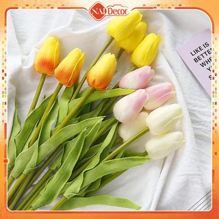 Hoa Tulip Trang Trí Chụp Ảnh (Nhiều màu) Nai Decor Phụ Kiện Trang Trí, Hoa Trang Trí, Hoa Giả