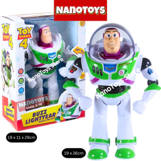 Đồ chơi robot Buzz Lightyear cử động, có nhạc đèn, nhân vật Toy Story, tặng pin - NANOTOYS STORE