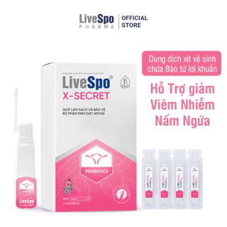 LiveSpo XSECRET dạng xịt - Chăm sóc và bảo vệ phụ nữ hằng ngày (Hộp 4 ống x 20ml)