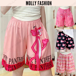 Quần báo hồng PINK PANTHER short lửng Cartoon ❤️ Quần đùi thun hoạt hình nam nữ mặc nhóm đi biển Molly Fashion