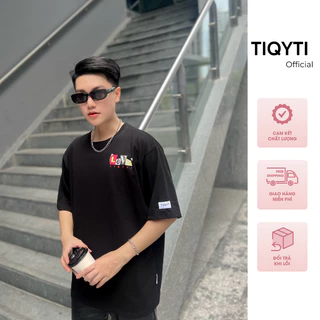 Áo phông nam nữ form rộng tay lỡ vải cotton dày dặn phong cách unisex TIQYTI 04