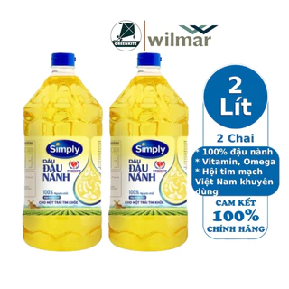 [Combo 2 Chai] Dầu Ăn Simply Đậu Nành 2L