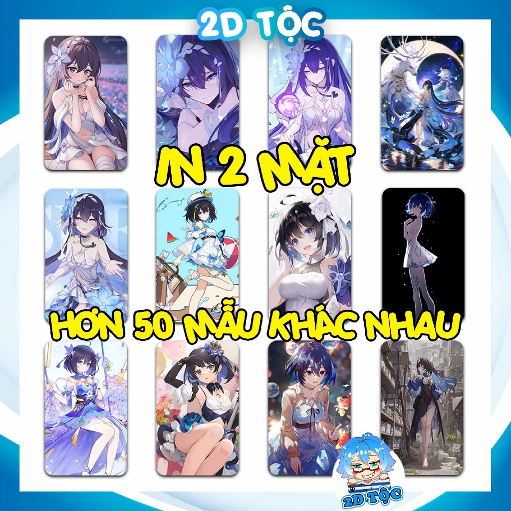 [HÀNG CÓ SẴN] Ảnh Card Thẻ Bo Góc in 2 mặt Seele Vollerei Herrscher of rebirth Game Honkai Impact 3rd - Giấy Dày Cứng