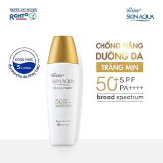 Sữa chống nắng dưỡng trắng cho da dầu Sunplay Skin Aqua Clear White SPF 50+, PA++++ 25g