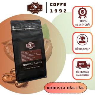 Cà phê Robusta  nguyên  chất Đắk Lắk rang mộc , vị đậm đà, thơm nhẹ , hậu  mạnh, thích hợp với cà phê sữa