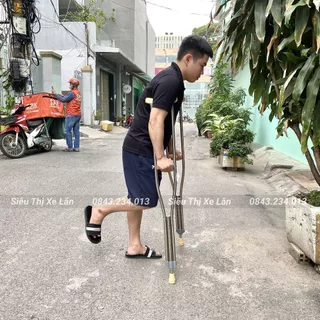 [HỎA TỐC HCM] Nạng Chống Nách Người Lớn Cao Cấp LUCASS, Tải Trọng Tối Đa 100kg | Ship Hỏa Tốc Nhận Trong 1 Tiếng