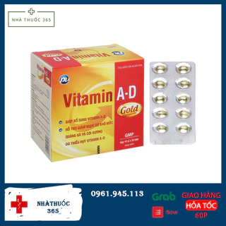 Viên uống Vitamin A D Gold Dược Phúc Vinh hộp 100 viên