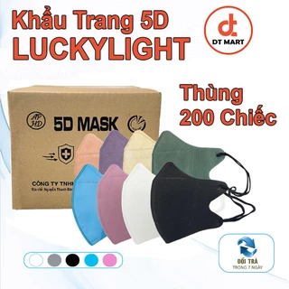 Thùng 200 chiếc khẩu trang y tế 5D chính hãng DT MART , khẩu trang kháng khuẩn chống bụi mịn