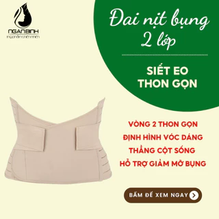 Đai nịt bụng 2 lớp giảm eo cho eo thon gọn, thoải mái