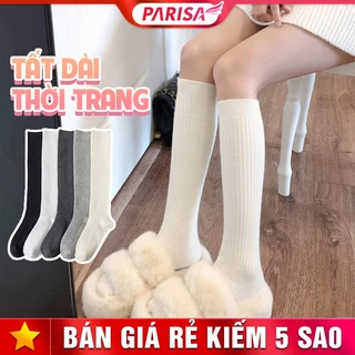 Tất Dưới Gối Vân Sọc Goiso Giúp Thon Chân Vớ Dài Nữ P2435