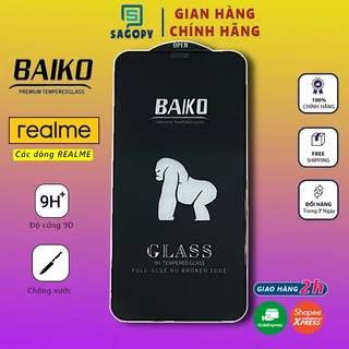 Cường lực Baiko Realme 6 7 8 9 9i Pro Realme C11 C21-Y C25Y C30s C33 C35 GT Neo 2 Pro 2T 3 Q3s Q3i Pro Q2 Q5 5G 10 S P