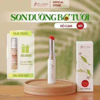 Son dưỡng môi Pơ Lang màu Đỏ Cam dưỡng môi từ trái bơ - A01