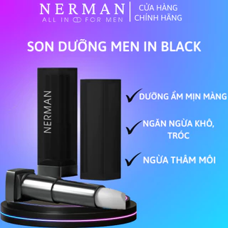 Son dưỡng cho nam Nerman dưỡng ẩm môi, giảm nứt nẻ, không bết dính, hỗ trợ mờ thâm Men in Black 4g - Sản phẩm chính hãng