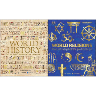 Sách - Bộ 2 cuốn World Religions - Tôn Giáo Thế Giới + World History - Lịch Sử Thế Giới  ( lẻ, tùy chọn)