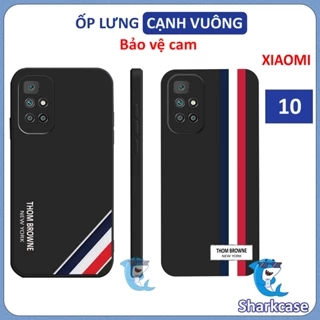 Ốp lưng Redmi 10 in hình thương hiệu đơn giản chống bẩn viền viền cạnh vuông bảo vệ cam điện thoại nhựa TPU trơn cao cấp