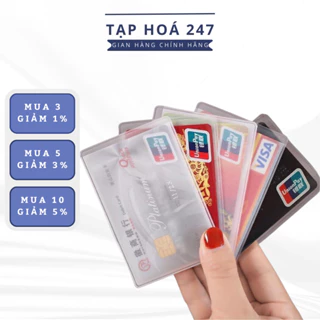 combo 4 Vỏ Bọc Nhựa Dẻo, Bọc Thẻ ATM, Thẻ Sinh Viên, Thẻ Nhân Viên