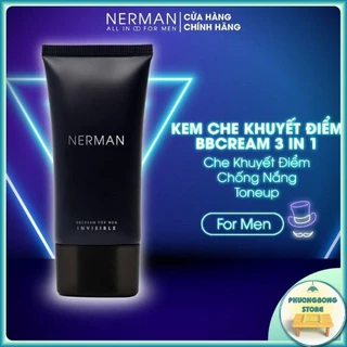 Kem Che Khuyết Điểm Nam Nerman BBCream Invisible For Men 3in1 50g Chống Nắng, Nâng Tone - Kem Chống Nắng Foundation