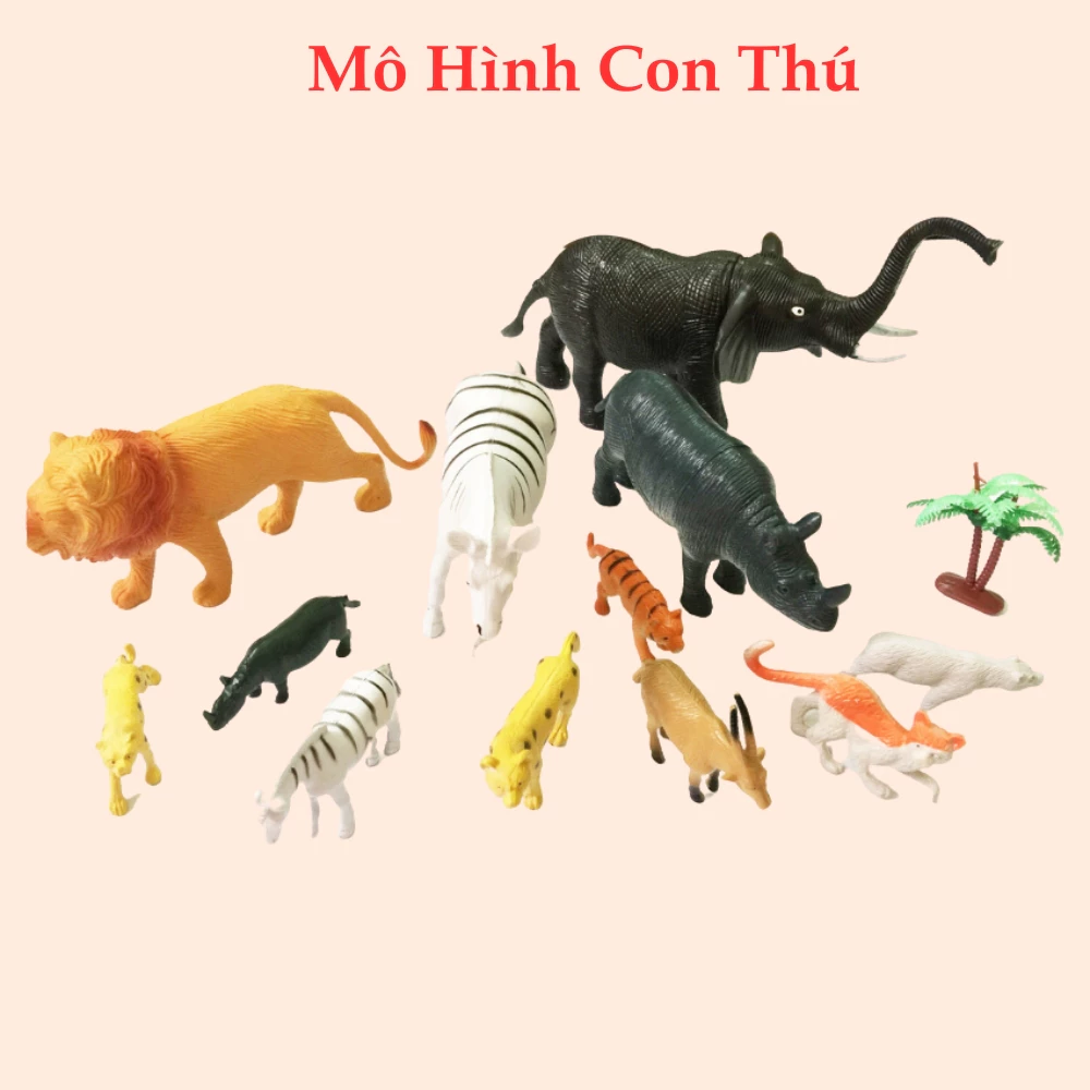 Mô hình con thú mô hình động vật mô phỏng thực tế cho bé học tập và nhận biết