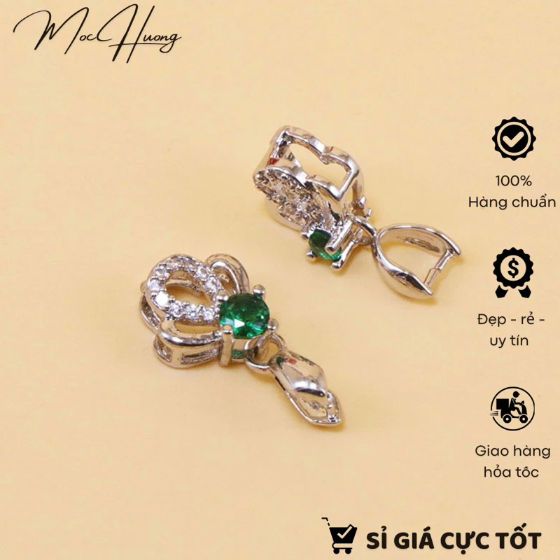 Móc kẹp đính đá đeo mặt dây chuyền - TH101 MOCHUONG JEWELRY