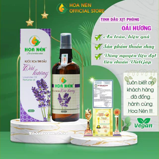 Tinh dầu oải hương Hoa Nén 100ml dạng xịt phòng_Tinh dầu khử mùi, diệt khuẩn, xua đuỗi côn trùng hiệu quả và an toàn