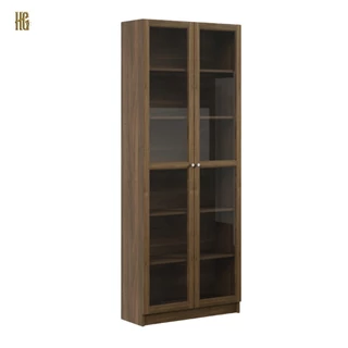 kệ sách 6 tầng cửa kính HGF , 80cm x 30cm x 202cm