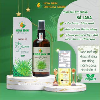 Tinh dầu sả java Hoa Nén 100ml xịt phòng_Giúp khử mùi, diệt khuẩn, đuỗi côn trùng cực kỳ hiệu quả và an toàn