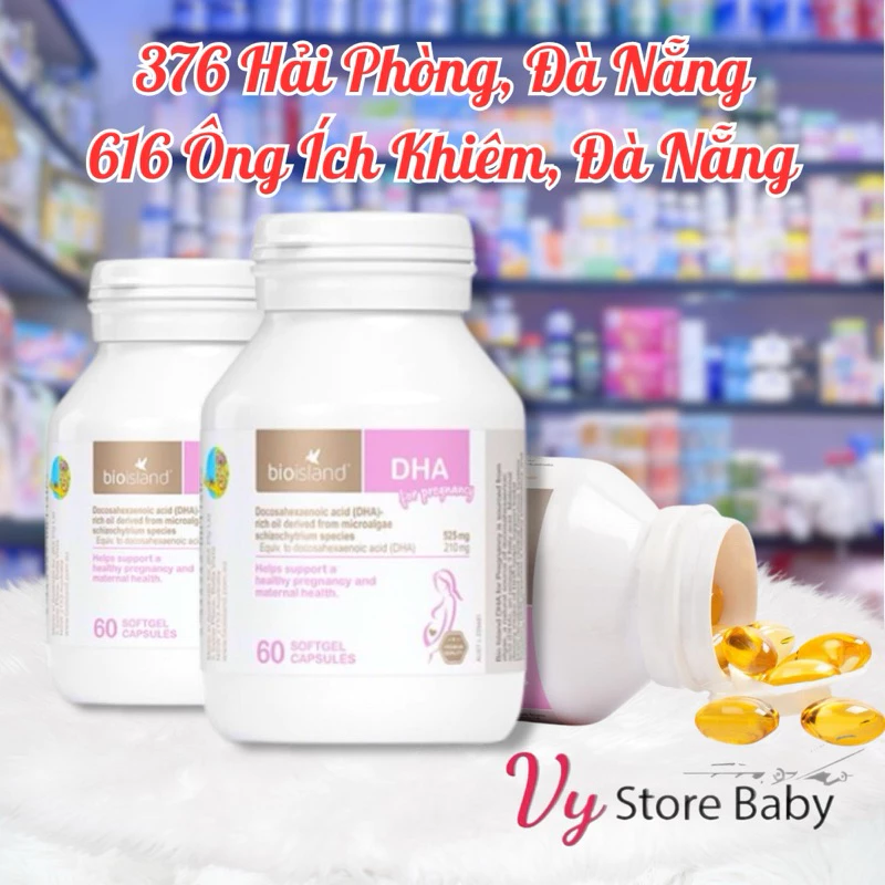 DHA Bầu Bioisland 60 viên, vitamin thực phẩm chức năng cho mẹ bầu