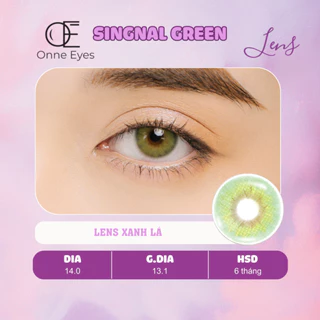 Kính áp tròng Singnal Green ONNEEYES dòng lens cận sử dụng 6 tháng màu xanh lá có độ giãn tròng to 13.1mm