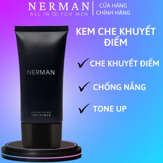 Kem Che Khuyết Điểm, Chống Nắng Nerman BB Cream Invisible 3 Trong 1, Dưỡng Ẩm, Toneup Dành Cho Nam Giới - Chính Hãng