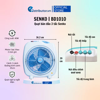 Quạt Bàn Đảo 3 tấc Senko BD1010 - Màu ngẫu Nhiên - Hàng Chính Hãng