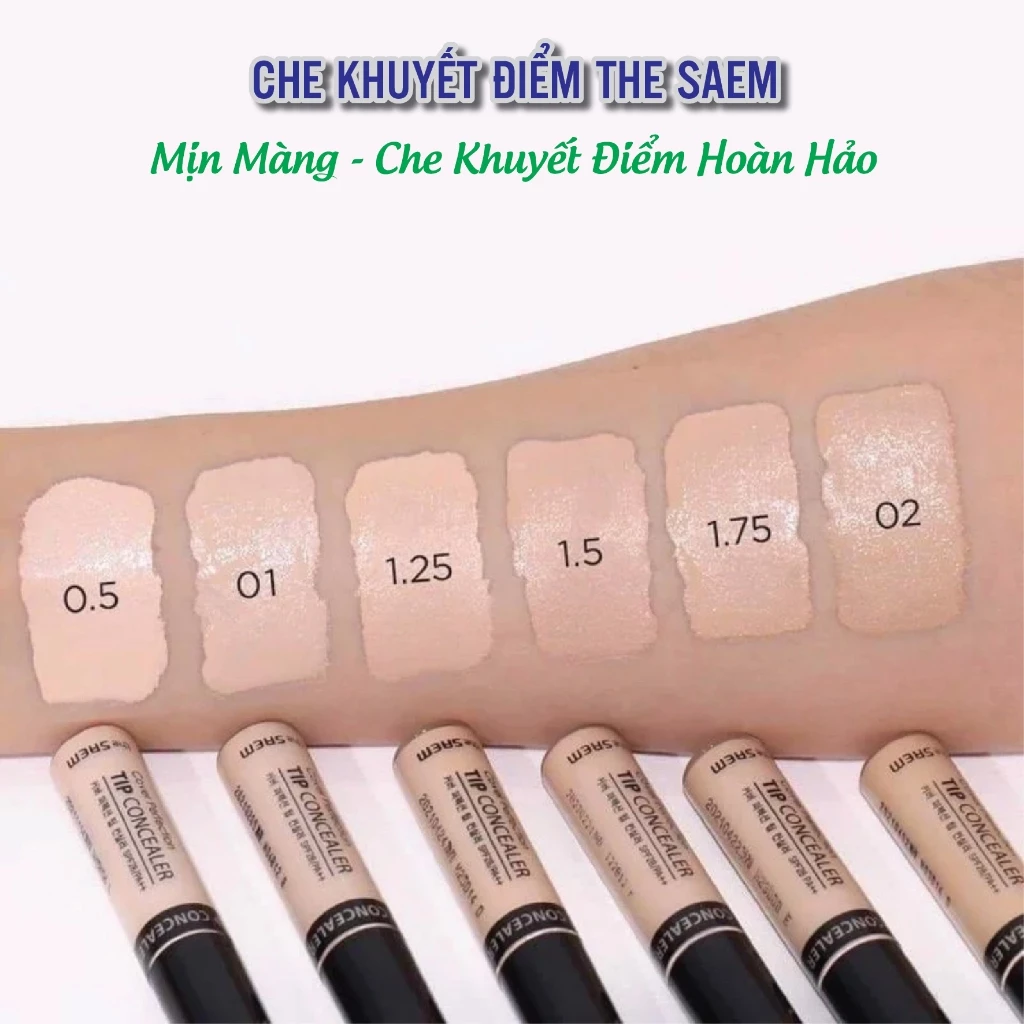 che khuyết điểm quốc dân Hàn Quốc đủ tone da (từ 0.5 - 02) Cover Perfection Tip Concealer Spf28 PA++