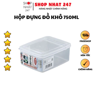 [Hỏa Tốc HN] Hộp nhựa đựng đồ khô nắp bật Lock Pack 750ml nội địa Nhật Bản