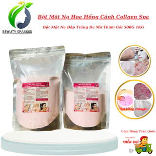 Bột Mặt Nạ Dẻo Hoa Hồng Cánh Collagen | Mặt Nạ Đắp Trắng Da Se Khi Lô Chân Lông.