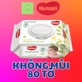 [HÀNG CÔNG TY] Khăn ướt Huggies không mùi 80 tờ an toàn cho bé mẫu mới 2023 [KHĂN ƯỚT HUGGIES]