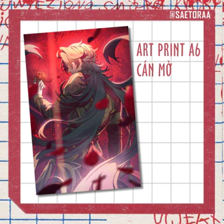 Art Print A6 Postcard cán mờ Blade Honkai Star Rail