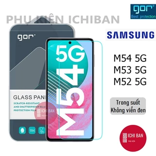 Kính Cường Lực Samsung Galaxy M54 5G/ M52 5G/ M53 5G Trong Suốt Không Viền Đen 9H/ Vát 2.5D - Chính Hãng Gor