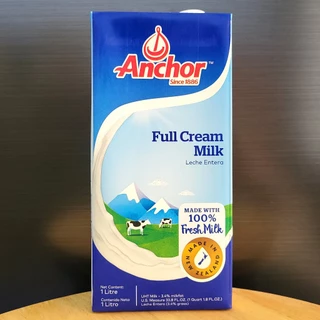 ANCHOR - Hộp FULL CREAM 1 L - SỮA TƯƠI NGUYÊN KEM / NEW ZEALAND / UHT Milk (HALAL)