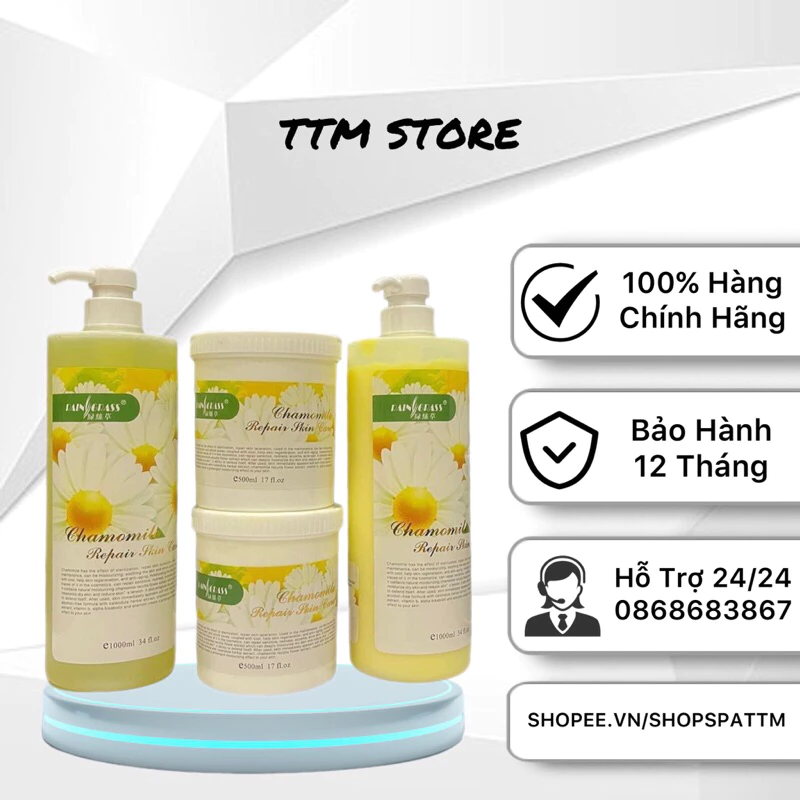 Bộ Chăm Sóc Da Hoa Cúc [Sữa Rửa Mặt, Kem Massager, Tẩy Da Chết, Nước Hoa Hồng] Chính Hãng