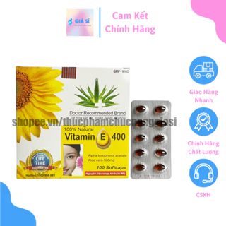 Viên uống VITAMINE 400 bổ sung vitamin E giúp làm đẹp da, trắng da, phục hồi da nhăn nheo-  Hộp 100 viên